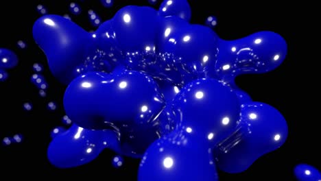 Blob-Schwebende-Abstrakte-Tech-Bioflüssigkeit,-Blut,-Chemische-Farbe,-Hintergrundschleife-4k